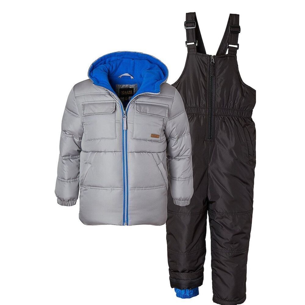 iXtreme Boys 12M Snowsuit 2 Piece coat Jacket and Snow Bib new